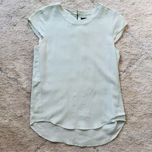 J. Crew Pale Seafoam/Mint Green Cap Sleeve Short Sleeve Shirt